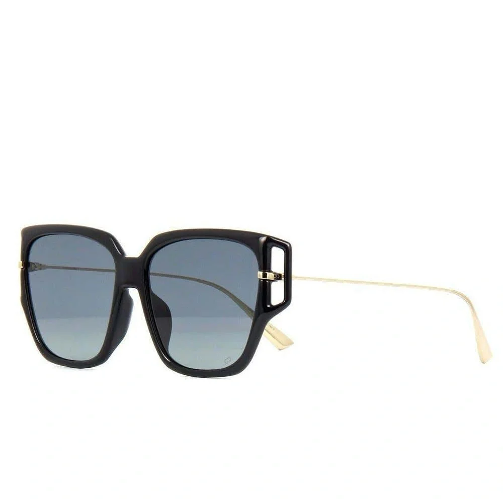 Christian Dior Black / Gold Sunglasses 80711 w/ Dior Sunglass Case - Picture 3 of 12